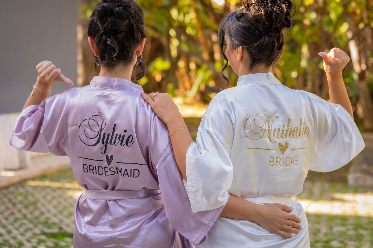 Dettaglio vestaglie la sposa damigella