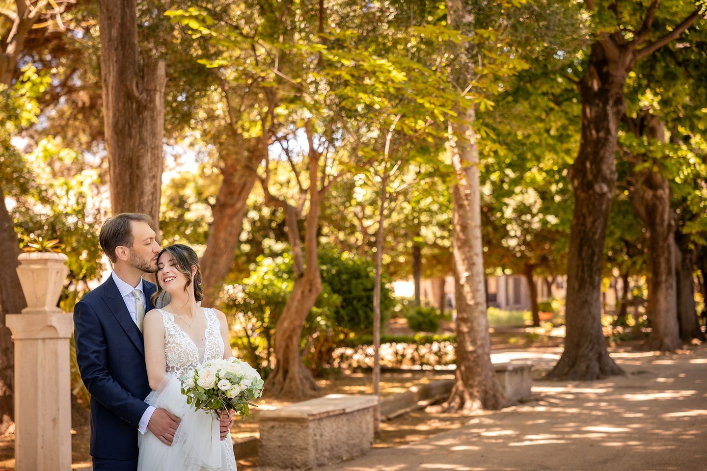 Gli sposi ritratto villa comunale
